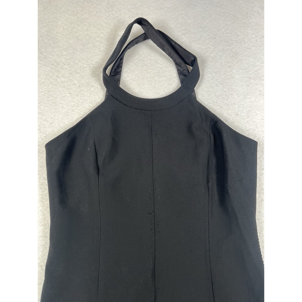 Elizabeth‎ James Black High Neck Halter Dress Size 6 - Picture 3 of 13